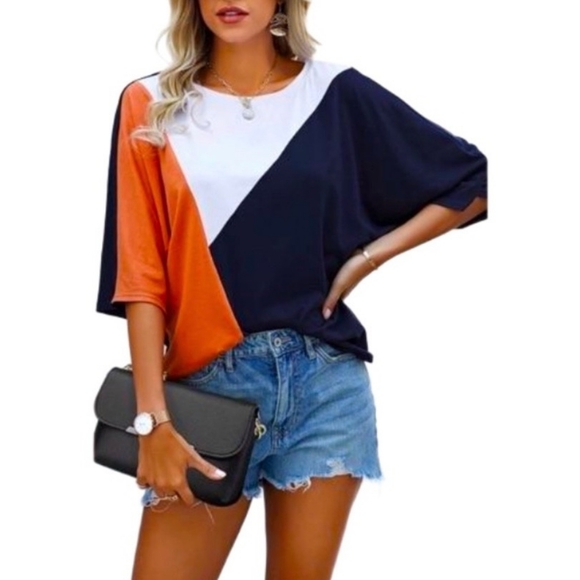 Women's Dolman Half Sleeve Loose Top - Picture 3 of 13